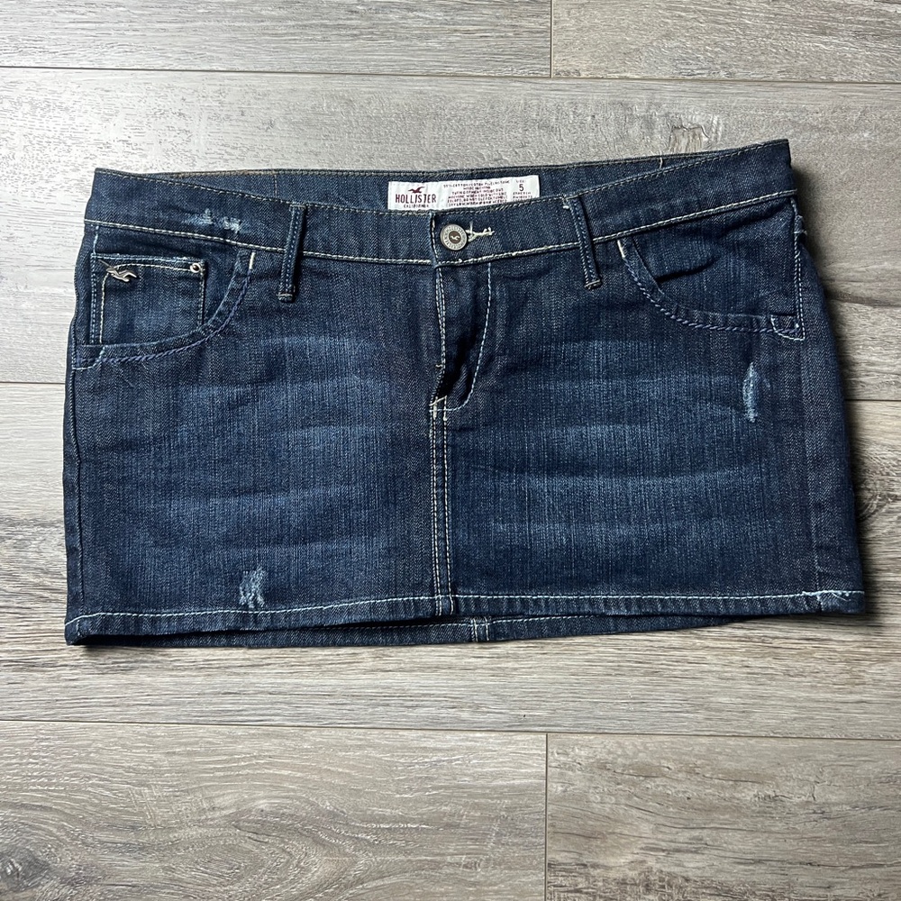 Hollister Dark Denim Mini Skirt